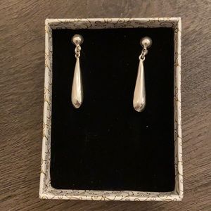 Silver teardrop earrings